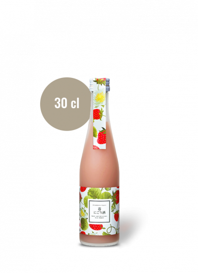 Liqueur de saké nigori à la fraise Aizu Homare