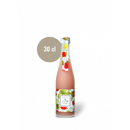 Liqueur de saké nigori à la fraise Aizu Homare