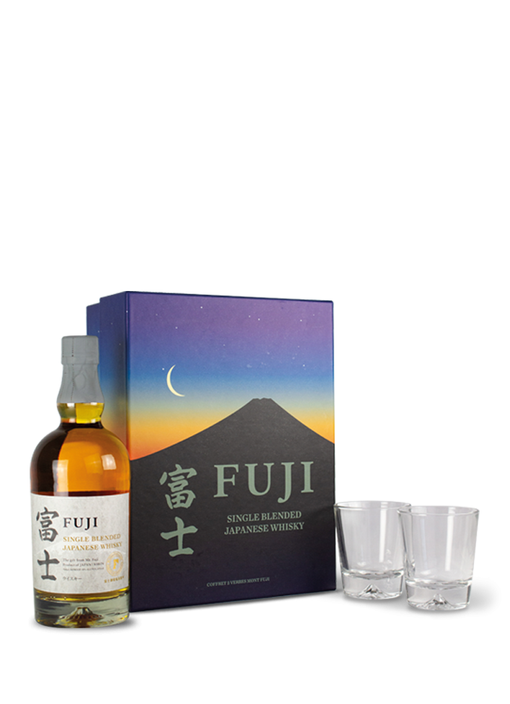 Coffret Whisky Fuji Single Blended + 2 Verres, Whisky japonais