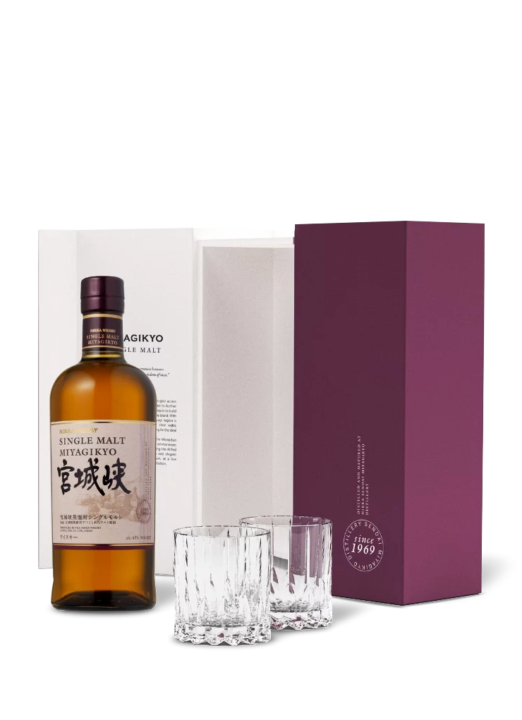 NIKKA WHISKY MIYAGIKYO 700ml 2本セット Gift Set Miyagikyo Single Malt + 2 Riedel Glasses Nikka Whisky