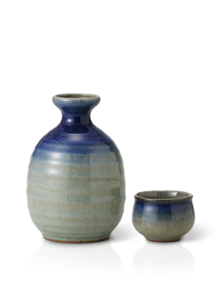 BOUTEILLE DE SAKÉ japonaise Tokkuri poterie Ochoko 1 bouteille 2 tasses BOUTEILLE DE SAKÉ japonaise Tokkuri poterie Ochoko 1 bouteille 2 tasses