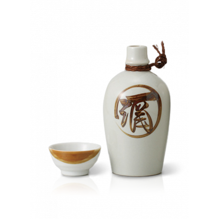 Sake Set White Kanji