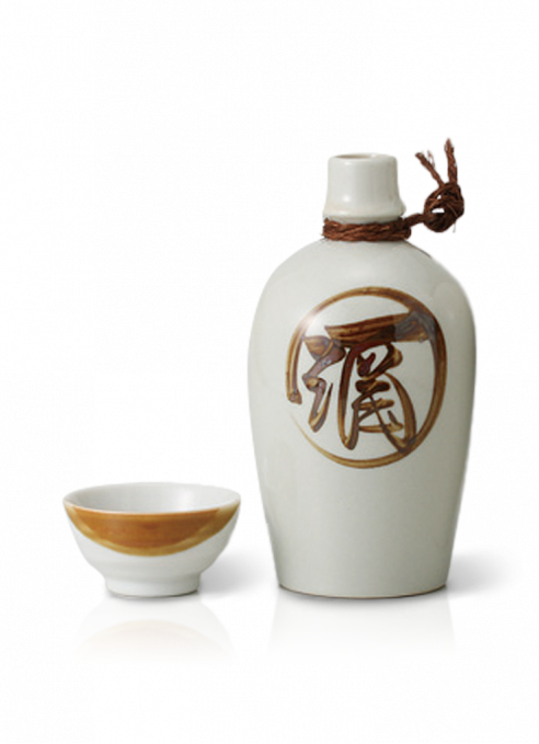 Sake Set White Kanji