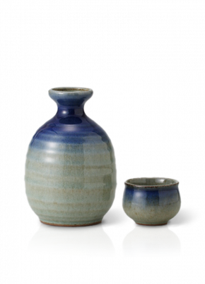 Sake Set Grey Blue