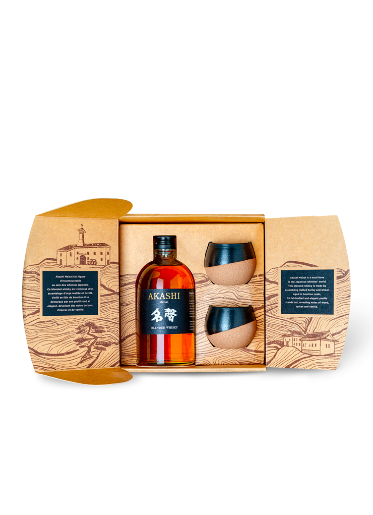 Gift Box Akashi Meïsei Whisky + 2 ceramic Glasses | Uisuki